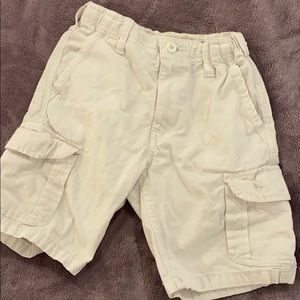 Boys white cargo shorts